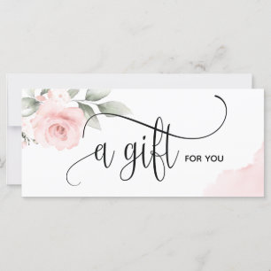 Simple Modern Blush Pink Certificate Gift Card