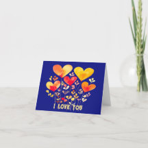 SIMPLE MODERN BOHO HEART PETALS "I LOVE YOU"