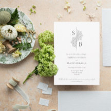 Simple Modern Boho Monogram Mandala Wedding