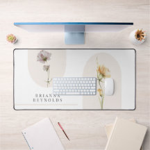 Simple Modern Boho Wildflowers on White