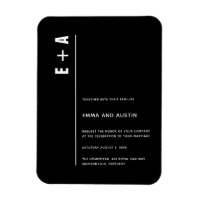 Simple Modern Bold Minimalist Initials Wedding