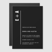 Simple Modern Bold Minimalist Initials Wedding