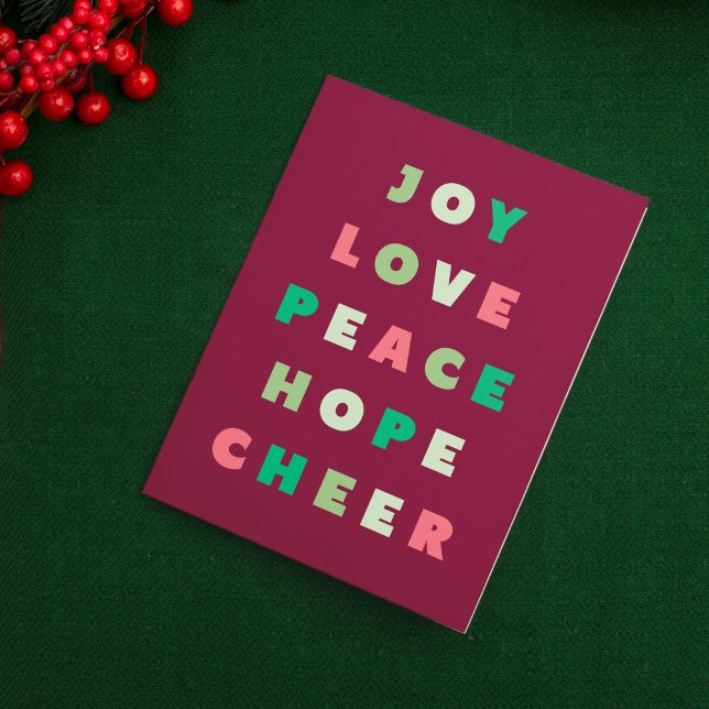 Simple Modern Bold Typography Christmas Sayings Holiday Card (simple, modern, Christmas quote greeting card in a bold font)