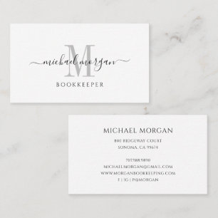 Simple Modern Bookkeeper Script Business Card