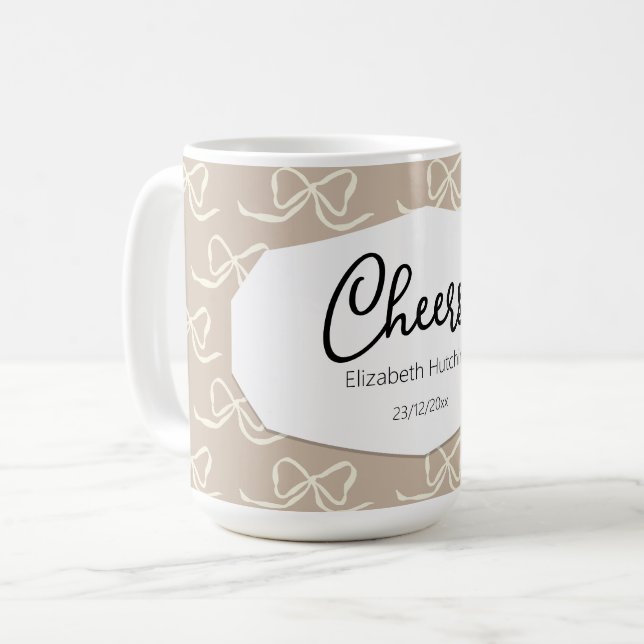 Simple Modern Bow pattern Coffee Mug (Front Left)