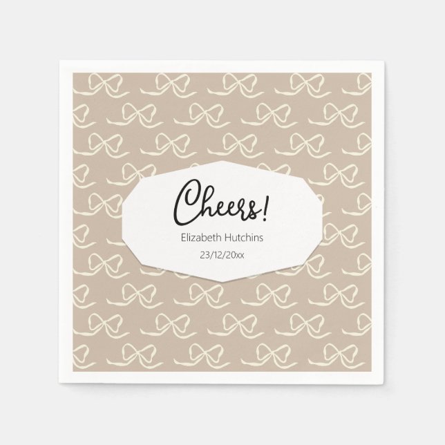 Simple Modern Bow pattern Napkin (Front)