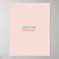 Simple, modern "breathe" postcard