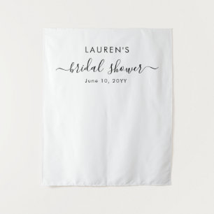 Simple Modern Bridal Shower backdrop Tapestry