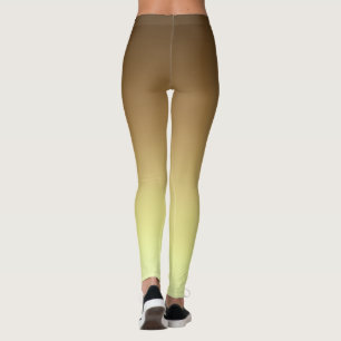 Simple Modern Brown Gold colour Gradient  Leggings