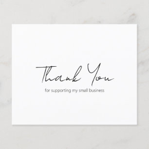 Simple Modern Budget Business Thank You Card