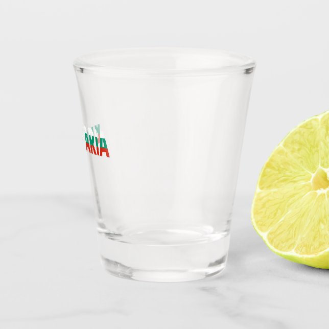 Simple Modern Bulgaria National Flag Apparel Gift Shot Glass (Right)