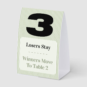 Simple Modern Bunco Table Three Card Set 