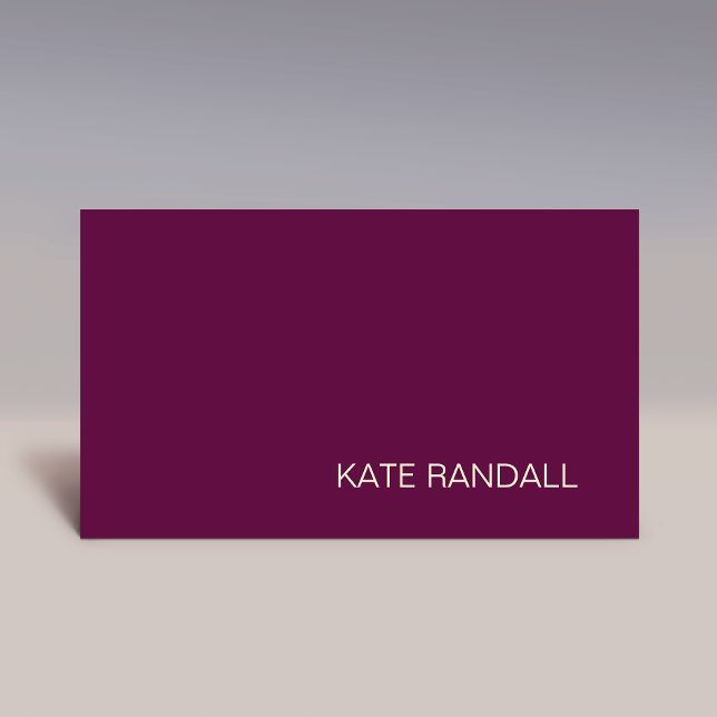 Simple Modern Burgundy Maroon Professional Business Card (Creator Uploaded)