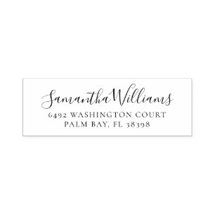 Simple Modern Business Address Self-inking Stamp