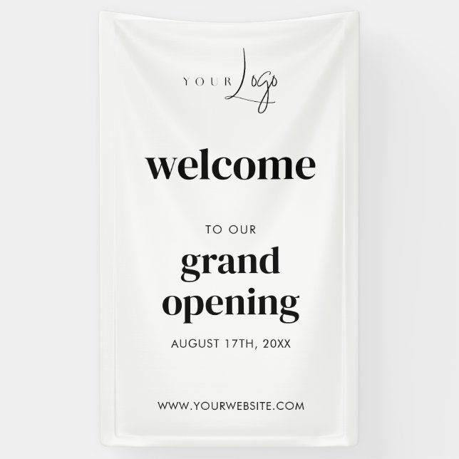 Simple Modern Business Event Welcome Banner (Vertical)