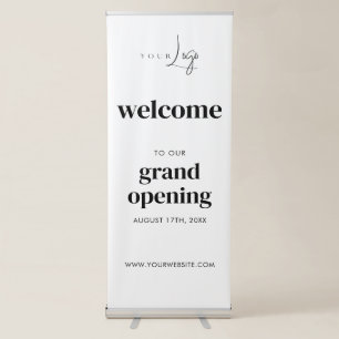 Simple Modern Business Event Welcome Retractable Banner