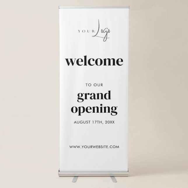 Simple Modern Business Event Welcome Retractable Banner (Front)