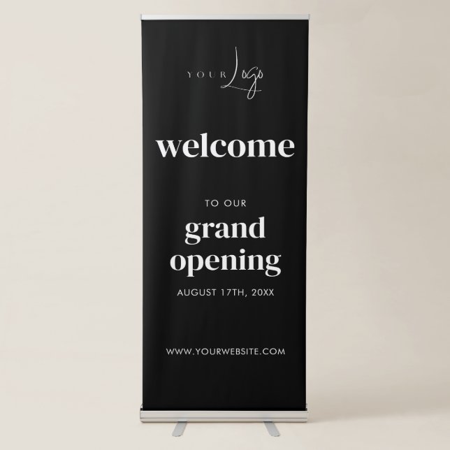 Simple Modern Business Event Welcome Retractable Banner (Front)