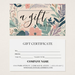 Simple & Modern Business Gift Certificate