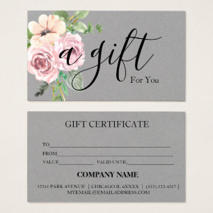 Simple & Modern Business Gift Certificate