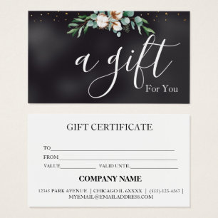 Simple & Modern Business Gift Certificate
