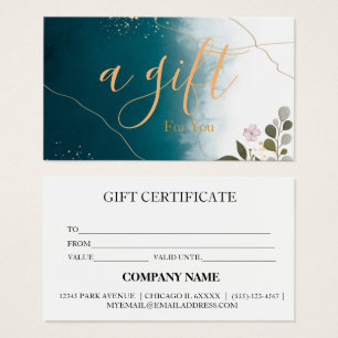Simple & Modern Business Gift Certificate