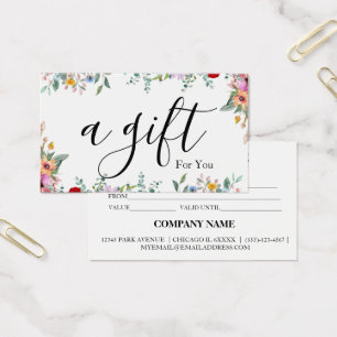 Simple & Modern Business Gift Certificate