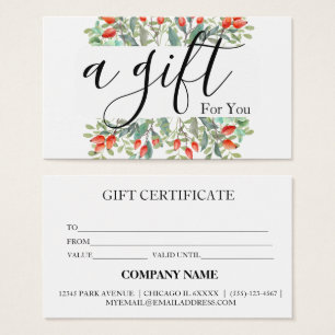 Simple & Modern Business Gift Certificate