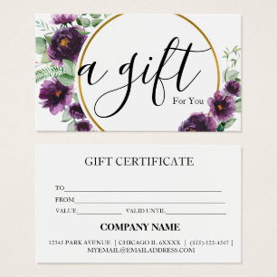 Simple & Modern Business Gift Certificate
