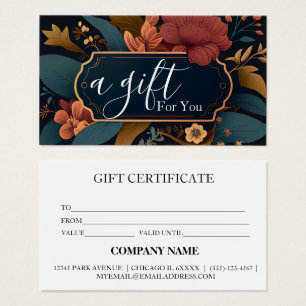 Simple & Modern Business Gift Certificate