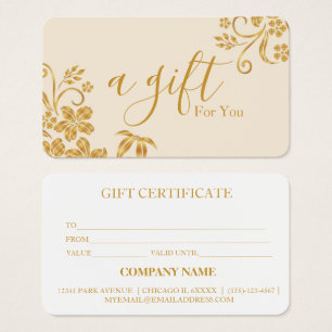 Simple & Modern Business Gift Certificate