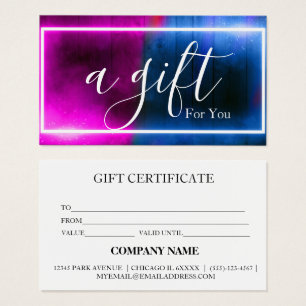 Simple & Modern Business Gift Certificate