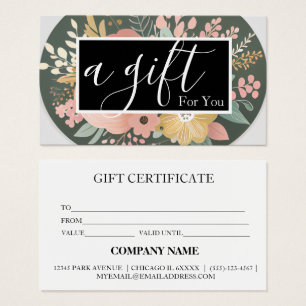 Simple & Modern Business Gift Certificate