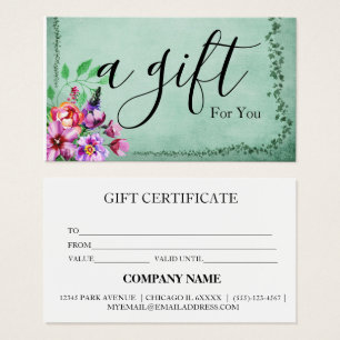 Simple & Modern Business Gift Certificate