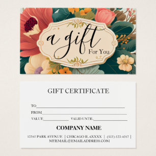 Simple & Modern Business Gift Certificate