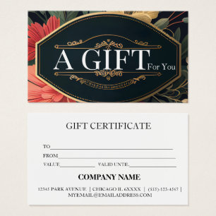Simple & Modern Business Gift Certificate