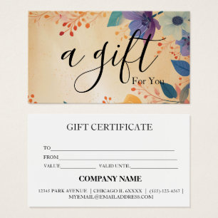 Simple & Modern Business Gift Certificate