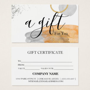 Simple & Modern Business Gift Certificate