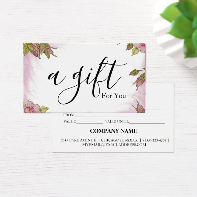 Simple & Modern Business Gift Certificate (Desk)