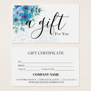 Simple & Modern Business Gift Certificate