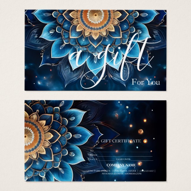 Simple & Modern Business Gift Certificate (Front & Back)