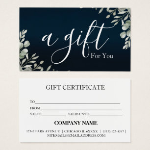 Simple & Modern Business Gift Certificate