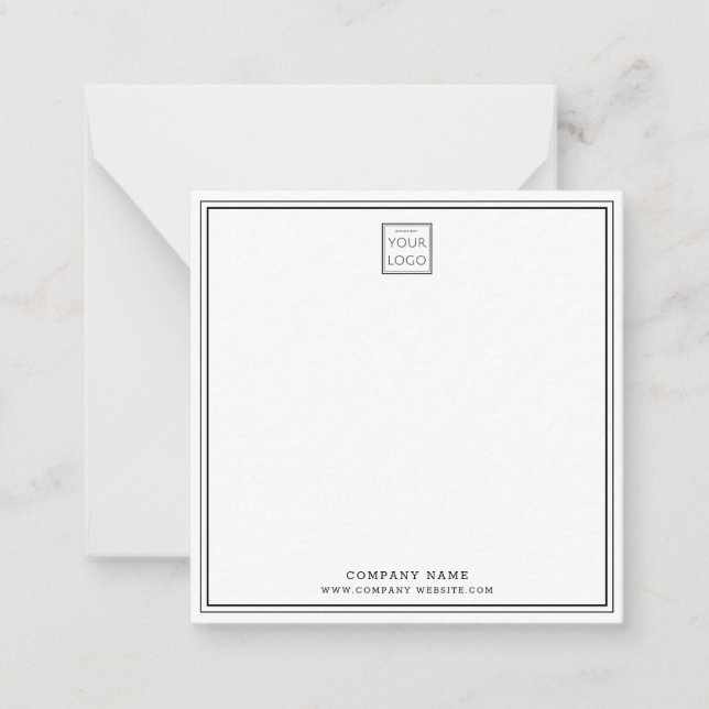 Simple Modern Business Logo Company Name Border Card (Front)