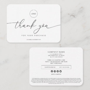 Simple Modern Business Promo Coupon Ad Campaign Calling Card