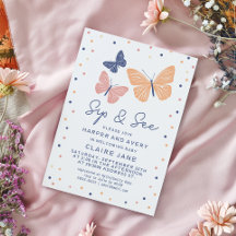 Simple Modern Butterfly Sip and See