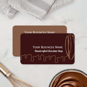 Simple Modern Cacao Pod Chocolatier Chocolate Business Card