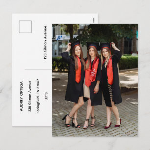 Simple Modern Calligraphy Graduation Invitation