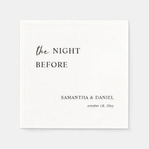 Simple Modern Calligraphy Script Rehearsal Dinner  Napkin