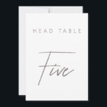 Simple Modern Calligraphy Wedding Table Number<br><div class="desc">Design features an handwritten font and modern minimalist design. Designed to coordinate with for the «ESSENTIALS» Wedding Invitation Collection. To change details,  click «Personalise». View the collection link on this page to see all of the matching items in this beautiful design or see the collection here: https://bit.ly/3iNzQAD</div>
