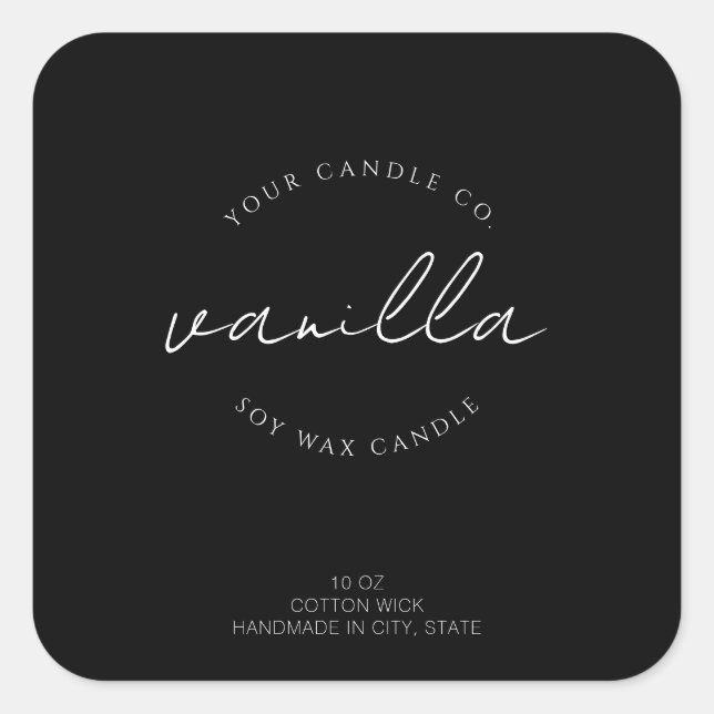 Simple Modern Candle Label (Front)